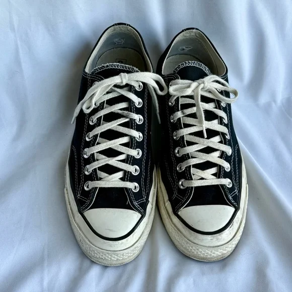 9.5 Mens/11.5 Womens Converse All Star Classic Black/White Canvas Low Tops - Picture 5 of 11